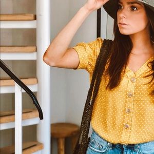 Anthropology short-sleeve blouse